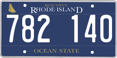 RI license plate 782140