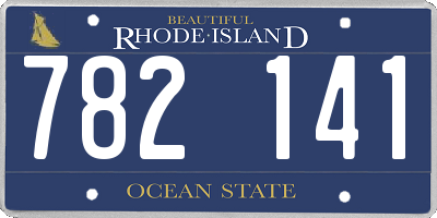 RI license plate 782141