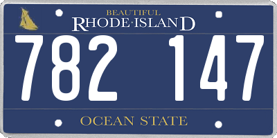 RI license plate 782147