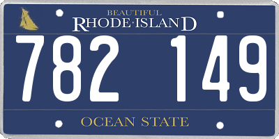 RI license plate 782149