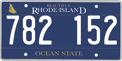 RI license plate 782152