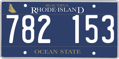 RI license plate 782153