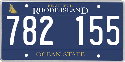 RI license plate 782155