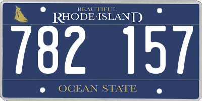 RI license plate 782157