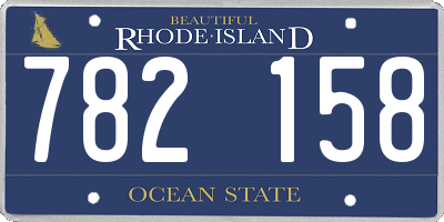 RI license plate 782158
