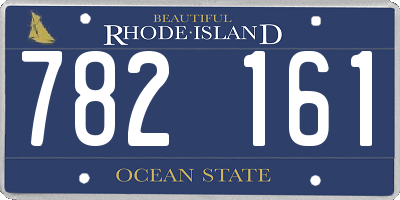 RI license plate 782161