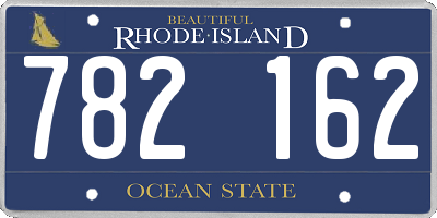 RI license plate 782162