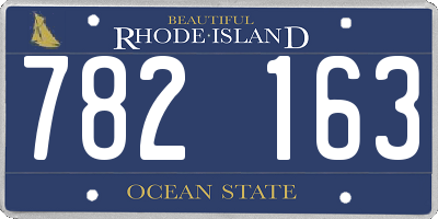 RI license plate 782163