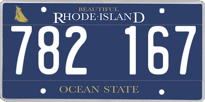 RI license plate 782167