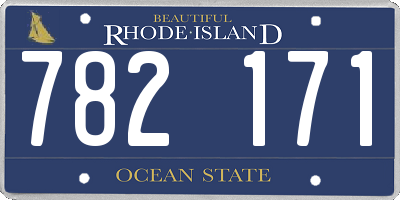 RI license plate 782171