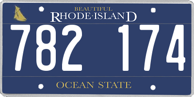 RI license plate 782174