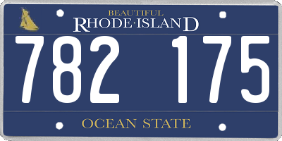 RI license plate 782175