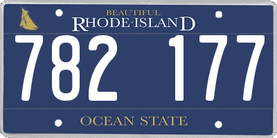 RI license plate 782177