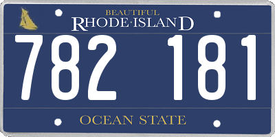 RI license plate 782181