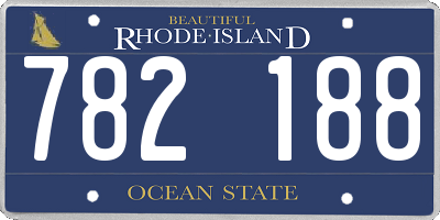RI license plate 782188