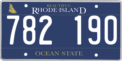 RI license plate 782190