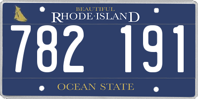 RI license plate 782191