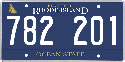 RI license plate 782201