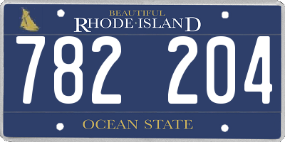 RI license plate 782204