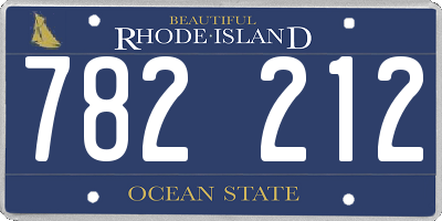 RI license plate 782212