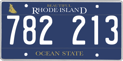 RI license plate 782213