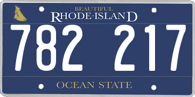 RI license plate 782217
