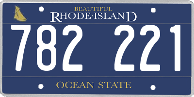 RI license plate 782221
