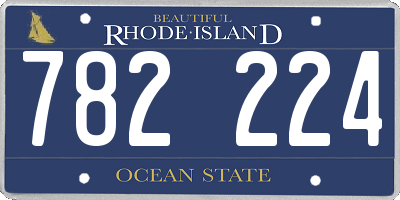 RI license plate 782224