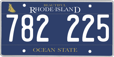 RI license plate 782225