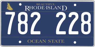 RI license plate 782228