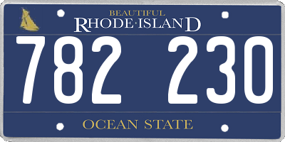 RI license plate 782230