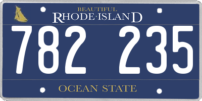 RI license plate 782235