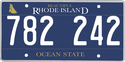 RI license plate 782242