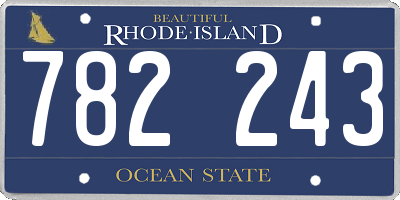 RI license plate 782243