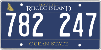 RI license plate 782247