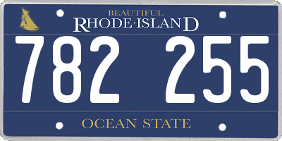 RI license plate 782255
