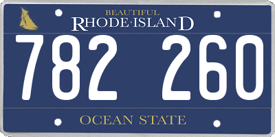RI license plate 782260