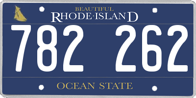 RI license plate 782262