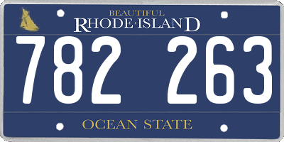 RI license plate 782263