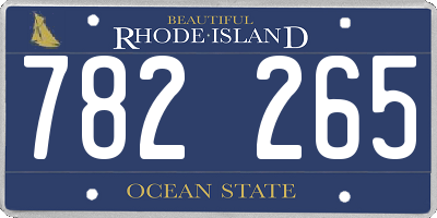 RI license plate 782265