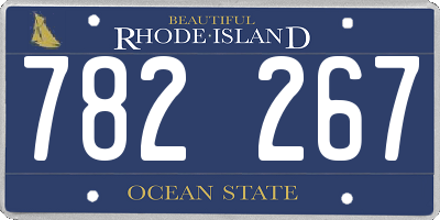 RI license plate 782267