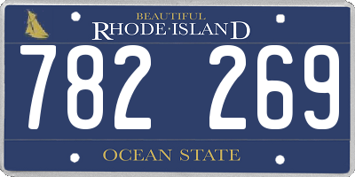 RI license plate 782269