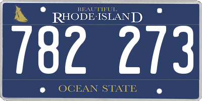 RI license plate 782273