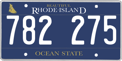 RI license plate 782275