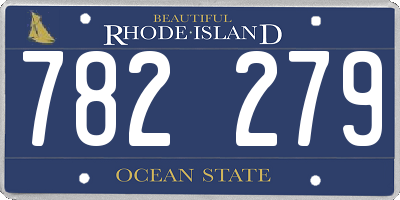 RI license plate 782279