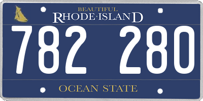 RI license plate 782280