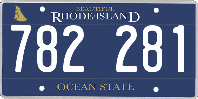 RI license plate 782281