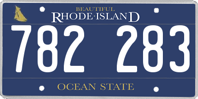 RI license plate 782283
