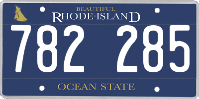 RI license plate 782285