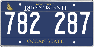 RI license plate 782287